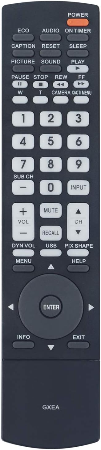 GXEA Replace Remote for SANYO TV Models DP40142, DP42410, DP32242, DP37840, DP42840, DP46142, and more