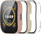 Protective Case for Amazfit Bip 5, All-Around Tempered Glass Bumper Full Cover Shell, 3 Pack C