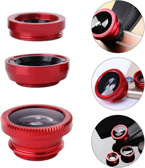 Toddmomy 2 Sets Clip-on Phone Camera Lens Kit, Wide Angle Macro Fisheye Mobile Camera Lenses for Smartphone