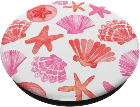 Coastal Granddaughter Sea Shells Coral Preppy Beach Summer PopSockets Standard PopGrip