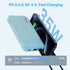 NOBIS Portable Charger 10000mAh, 35W Fast Charging Power Bank with C to C Cable for iPhone, iPad, Samsung (Blue)