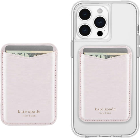 Kate Spade New York Magnetic Wallet/Card Holder, Compatible with MagSafe Wallet - Pale Dogwood