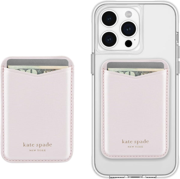 Kate Spade New York Magnetic Wallet/Card Holder, Compatible with MagSafe Wallet - Pale Dogwood