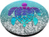 Purple Turquoise Turtle Phone Grip Silver light blue PopSockets Standard PopGrip