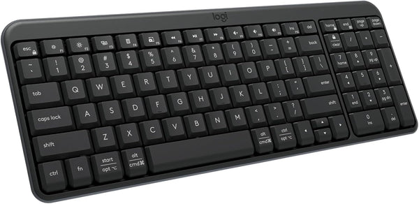Logitech K250 Bluetooth Keyboard with Numpad, Easy Connectivity, Compact Wireless Keyboard Made with