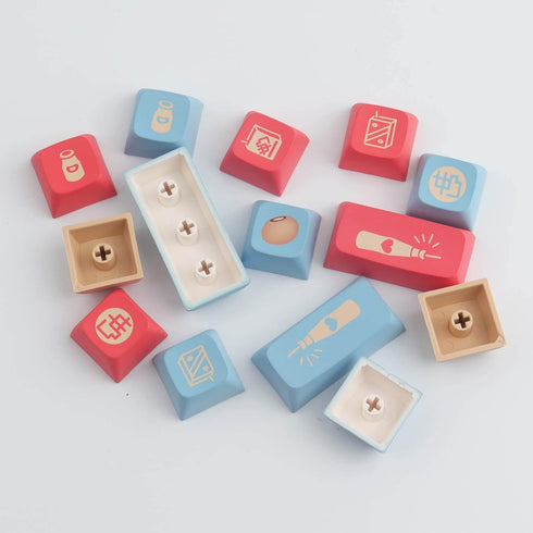 Hyekit PBT Keycaps - 138 Keys Soy Milk Dye-Sublimation Cute Keycaps, XDA Profile for Mechanical Keyboards