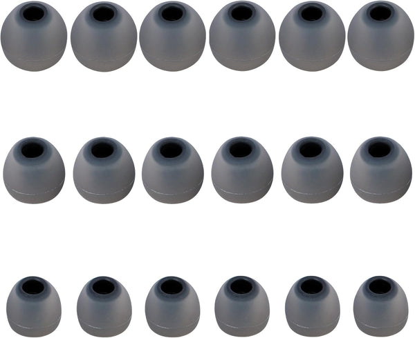 Earbud Replacement Tips, Silicone Ear Tips Fit Most in-Ear Earbuds (Inner Hole 3.8mm - 5.1mm), 9 Pairs S M L