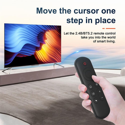 LUVI Air Mouse Remote Control, Wireless Mini Keyboard 2.4G & BT5.2 Motion Sensing Backlit Rechargeable, Compatible with