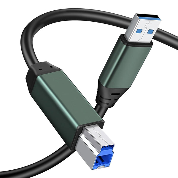 KUMIHO USB 3.0 Printer Cable A Male to B Male, 5Ft/1.5M Compatible with Printers and Scanners