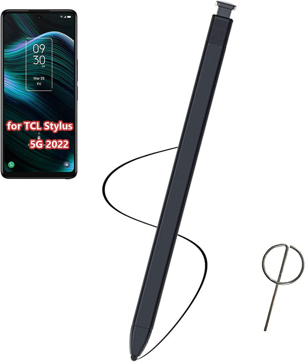 TCL Stylus 5G Pen Replacement (T779W Version) with Eject Pin - Lunar Black Stylus 5G Pen