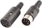 uxcell Pair of Black DIN 6 Pin Female + Male Adapter Socket Audio AV Connector