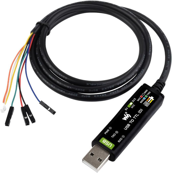 waveshare Industrial USB to TTL Serial Adapter Cable, USB to TTL (D) Converter with FT232RNL Chip for Raspberry Pi