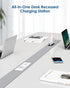 Geao Adapter 1500W Inset Small Recessed Power Strip with USB Electrical Outlet Extender Plug Extension Cord Hidden