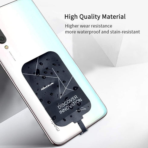 Nillkin Qi Receiver USB C, Thin Wireless Charging Receiver for Galaxy Note 8 Pro/A50/A70/A10s/Xiaomi Note 8/Huawei P30