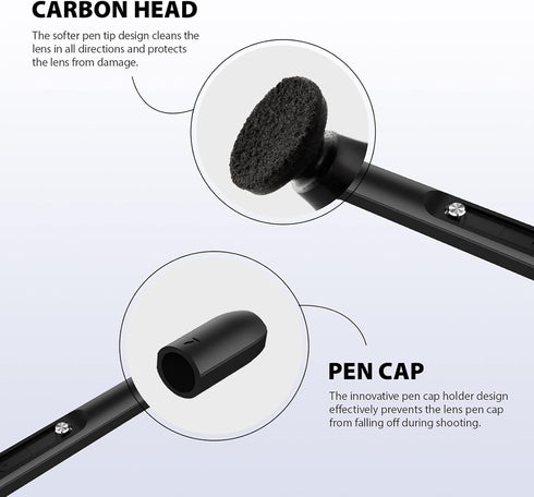 Vsgo V-P01e Professional Lens Cleaning Pen, Double-Ended Brush with Nano Optical Carbon for Camera Lens & Glasses