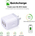 Muti Port USB Wall Charger, Sicodo 3.1Am Universal Travel Power Plug Adapter for iPhone and Samsung