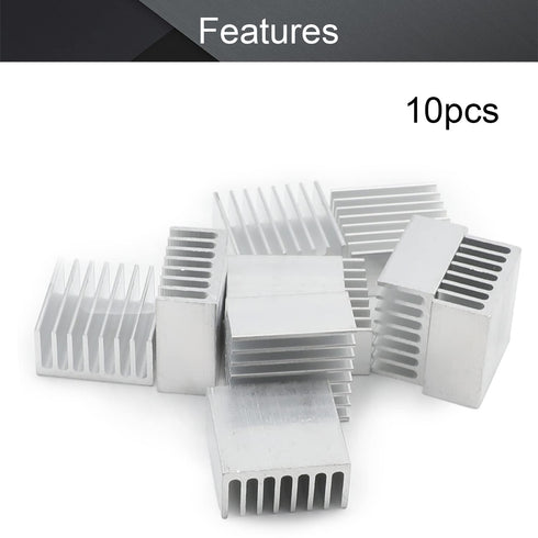 Othmro 10pcs Silver Aluminum Heatsink Cooling Fin for LED Semiconductor Circuit Board (20 x 10cm)
