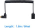 Duttek Micro HDMI to HDMI Adapter Cable, Left Angled Micro HDMI Male to HDMI Female Coiled Cable, 1.8M