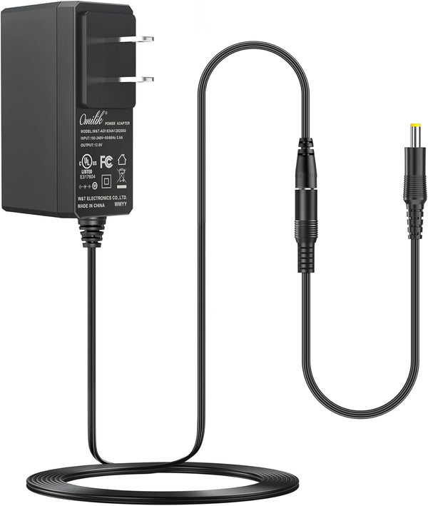 UL Listed 6FT Replacement 12V AC Adapter Wall Charger for QFX PBX-1201 Party Wireless Speaker Power Supply