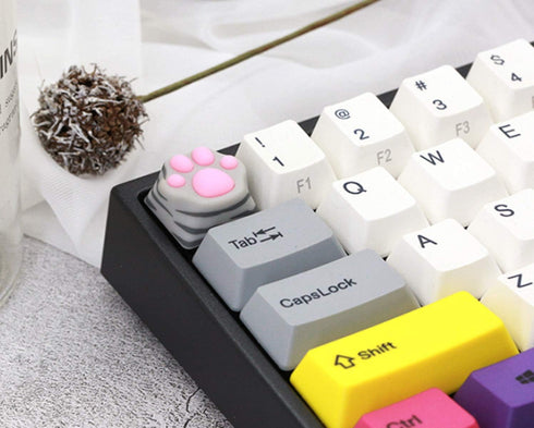 SYA ZOMOPLUS Cute Cat Paw Keycap, Squishy Paw Custom Keycap for Mechanical Keyboard, Suitable for Cherry MX/Gateron