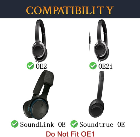 SOULWIT Ear Pads Cushions Replacement for Bose On-Ear 2 (OE2 & OE2i) Headphones, Earpads with High-Density Noise