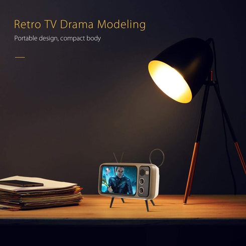 UnnFiko 12 13 14 11 Wireless Bluetooth Speakers Retro TV Style Stand Holder, Cartoon Desktop Bracket Desk Mount