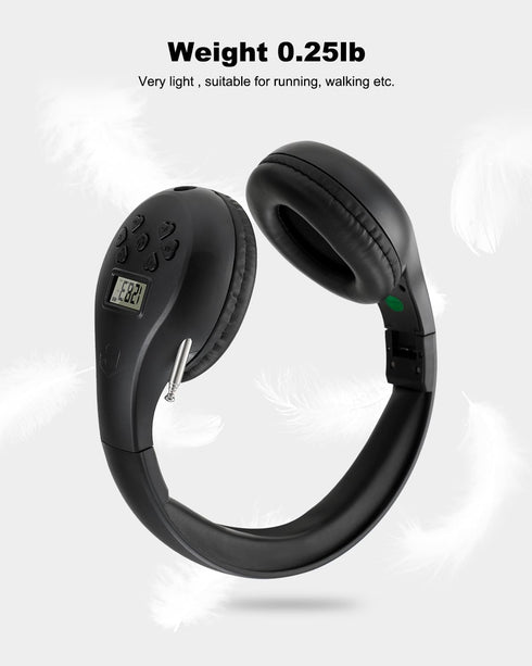 Portable Personal FM Radio Headphones with Best Reception, Wireless Headset FM Radio Ear Muffs for Walking, Jogging