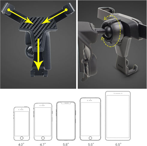 ITrims Car Phone Holder for Ford F-150 2015-2020, Air Vent Cell Phone Holder Cradle for iPhone and Galaxy