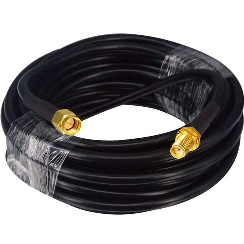 RF Coaxial Cable 16.4ft/5M RG58, SMA Male to SMA Female, Low Loss Coax Cable for Router/Antenna