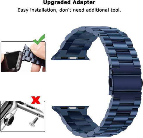Tasikar Band Compatible with Apple Watch 42mm (Series 10) 41mm 40mm 38mm, Premium Stainless Steel Metal Replacement