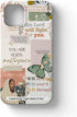 Jesus Flowers iPhone 13 Case, Christian Bible Verse Butterfly Collage, Smooth Tough PC Full Cover for Men Women