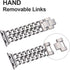 Compatible Apple Watch Band for 45mm, 49mm, 42mm, 44mm, Stainless Steel Cowboy Style for iWatch Series 10-3 (Silver)