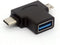 2in1 Micro USB 3.0 and 2.0 Type C OTG Adapter, USB-C Male to USB-A 3.0 Female Converter for Android Devices