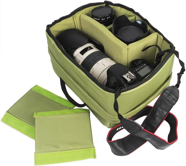 Hilitand Protective Flexible Padded Storage Bag with Removable Partition for Mirrorless Cameras and Lenses