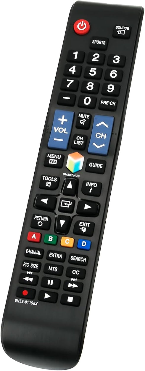 New BN59-01198X Remote for Samsung TV Models: UN32J5500AF, UN32J6300AF, UN40J5500AF, UN40J6300AF, UN40JU6500F,