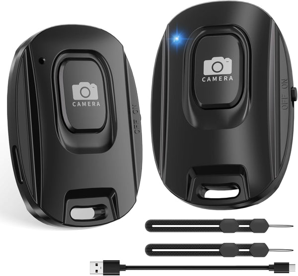 VYVIYON Bluetooth Camera Remote Shutter for iPhone and Android Smartphones, Rechargeable Wireless Phone