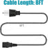 3 Prong Power Cord Replacement for Viewsonic PJ452 PJD5155, 8ft C13 AC Cable