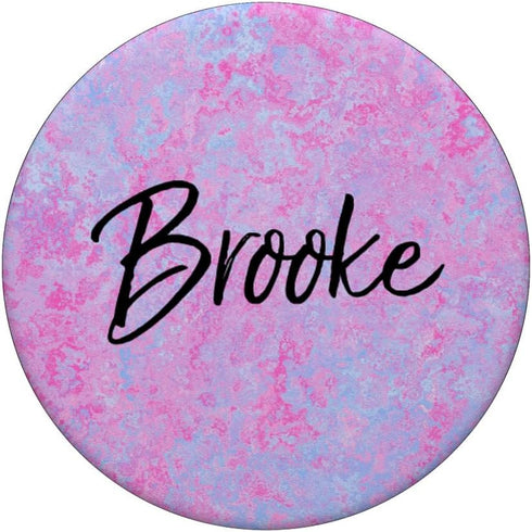 Brooke Name Personalized Custom PopSockets Swappable PopGrip - Black Cute