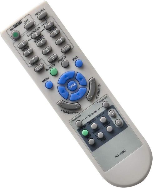 RD-450C Remote Control for NEC Projector NP100, NP110, NP115, NP1200, NP210, NP300, NP310, RMT-PJ31
