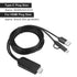 Micro USB/Type-C Adapter HDMI Cable, 1080P Bluetooth Same Screen Cable for Android Mobile Phone to HDMI TV, Monitor