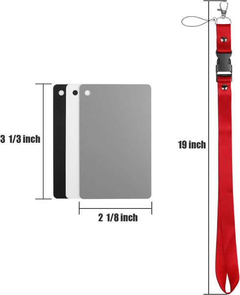 Anwenk Grey Card - 18% White Balance Card for Photography, 5X4 Custom Calibration Camera Checker for Video