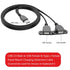 Guo USB Charging Extension Cable Male to Dual Female, USB 2.0 Charging Port 1 to 2 Panel Mount for Mobile Phones