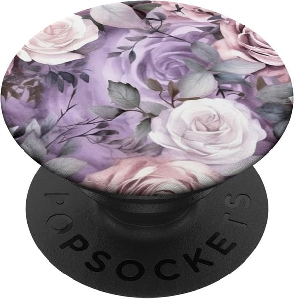 Purple Flower Floral Lavender Blossom Rose PopSockets Adhesive PopGrip