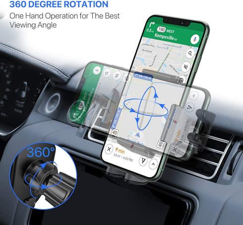 Miracase Phone Holders for Car, Metal Hook Clip Air Vent Cell Phone Mount, Universal Fit for Smartphones
