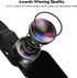KEYWING 9 1 Lens+198 +0.35X 20X 0.63X Phone Lens Kit in Phone Camera Lens, Zoom Fisheye Super Wide-Angle + Macro Lens +