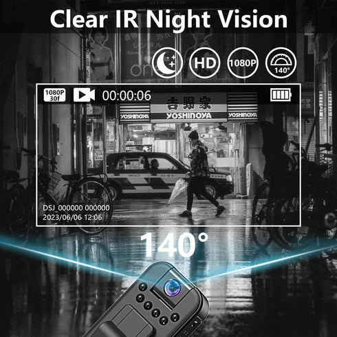 realexist 1080P Mini Body Camera with Audio & Video Recording - Small POV Cam - Wearable Personal Portable Cameras