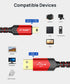 JSAUX Mini USB Cable 2-Pack (3.3ft + 10ft) - USB 2.0 A to Mini B for Ti-84 Plus CE, PS3, GoPro, Cameras, GPS, Dash Cam.