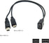 Duttek Mini USB Multi Charging Cable, 10 inch Y Splitter Cable, Mini USB Female to Micro USB Male 2 in 1 Cord Black