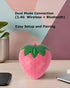 SHARE SUNSHINE Wireless Bluetooth Mouse Cute Pink Fruit Strawberry Shape Silent Portable Lightweight USB Optical