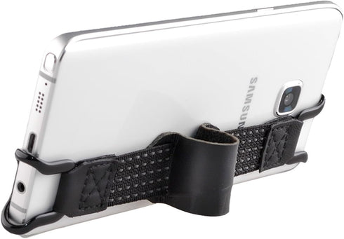 TFY Security Hand Strap with Leather Belt Holder Stand for iPhone 16 Pro Max / 15 Plus / 14 Pro / 13 / 12 / Xs/XR/SE /